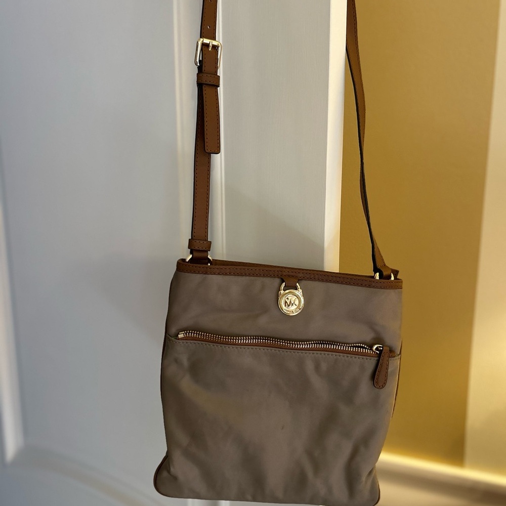 Michael Kors Taupe Crossbody Bag